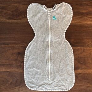 Love to Dream,Gray SwaddleUP with Striped Edges